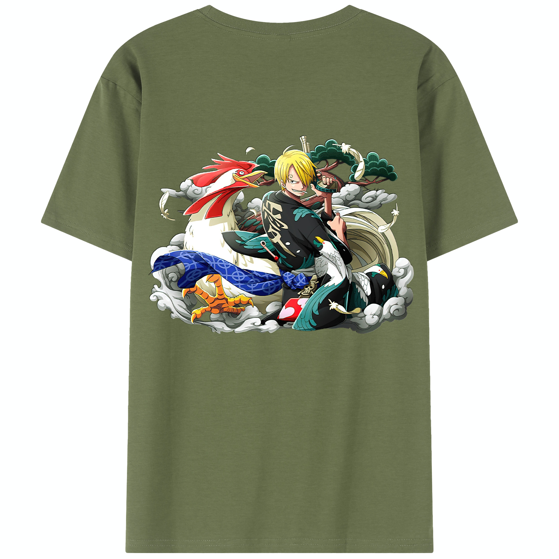 ワンピース サンジ ONE PIECE Sanji 綿100％半袖Tシャツ（背面プリント）